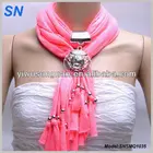Crystal Diamond Jewelry Pendant Necklace Slide Scarves