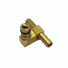 1/4 Barb three way brass Tee fitting check valve Off Set