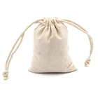 Factory Price Custom logo printed 100% natural organic cotton muslin drawstring shoe dust bag