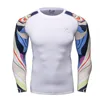 Digital Printing Men Long Sleeve Compression Sports Thermal T Shirt Skin Tights Base Layer Male Quick Dry Tops Tees