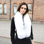 CX-S-28B Good Quality Ladies Fashion White Real Fox Fur Scarf Women