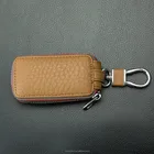 Fashion gifts Keys holder Organizer Leather Buckle Yellow Key Wallet Case Car Keychain