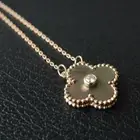silver pendant four leaf clover necklace design mother of pearl shell jewelry