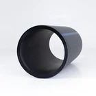 100% New Material Large diameter black with blue line plastic HDPE flexible waste drain pipe