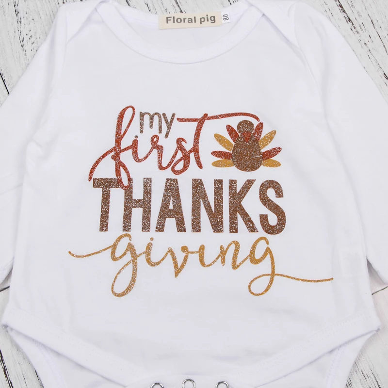 New Baby Girl Long Sleeve Jumpsuit Baby Boy Bodysuit Kids Thanksgiving Print Outfits Toddler Autumn Clothes (8)