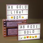 Free Combination LED Letters Lamp Cinematic Plastic Message Letter Light Box Spell letters Message A4 LED