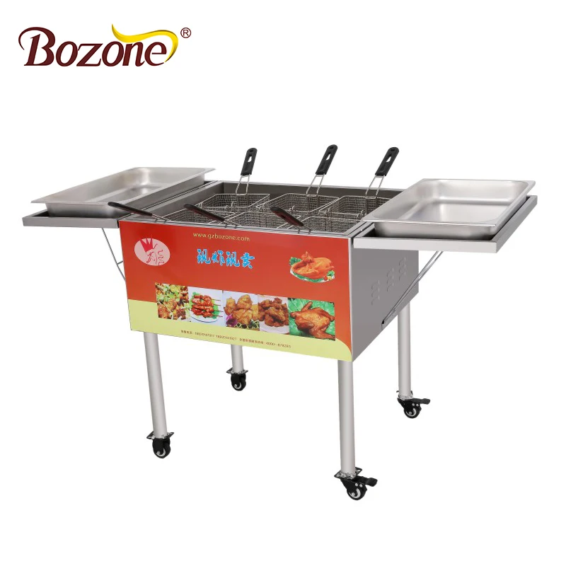 Commercial Use Stainless Steel Restaurant Counter Top 15 L LPG French Fries Chicken Gas Deep Fryer for Kitchen