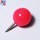 Novelty design plastic red round ball shaped head push pins