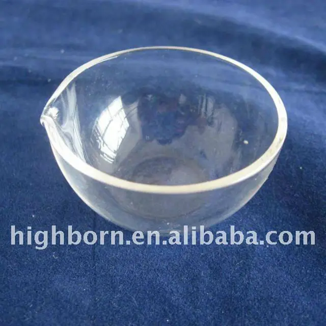 clear evaporating dish