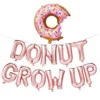 EasternHope Unique Baby Shower Donut Grow Up Balloons Birthday Banner Donut Birthday Party Decoration For Kids Party Favor