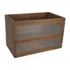 Rustic With Glass Insert Wooden Storage Fruit Beer Crates