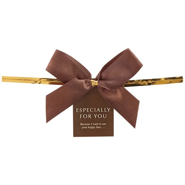 2016 wholesale satin ribbon bow for gift wrapping with wire