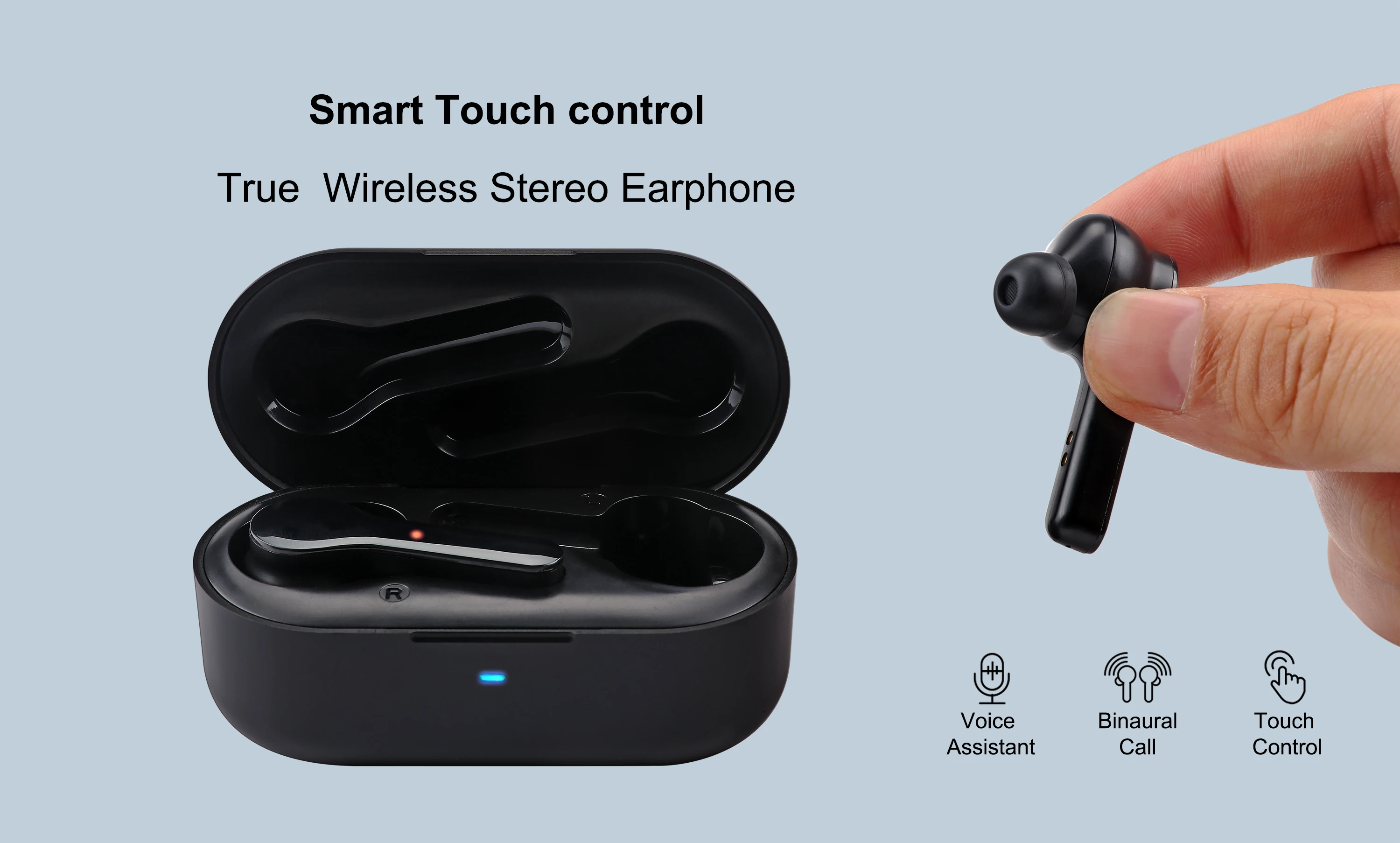 2019 Latest tws Earphones Wireless BT 5.0 Earbuds Touch in-ear Headphones JL Chip Earbuds Biaural sound for Android Phones - ANKUX.COM