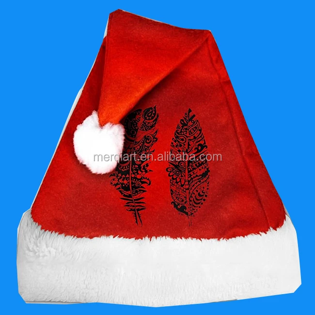 2018 new red christmas gift hat sequin santa hat