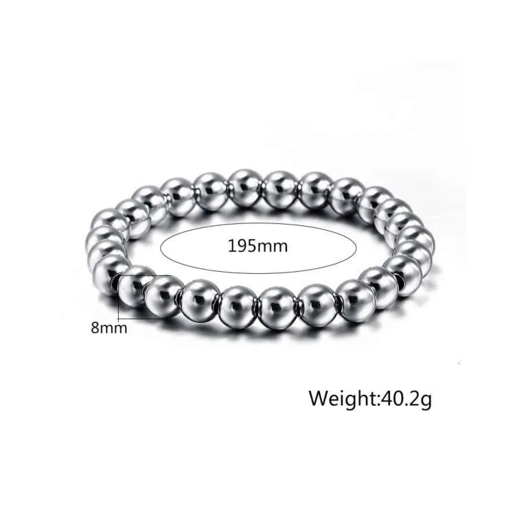 Top Selling Jh Jewelry Bead Bracelet, 316L Stainless Steel Bead Bracelet
