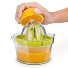 New hot selling products Kitchen helper 4 in 1 multipurpose plastic hand press citrus juicer