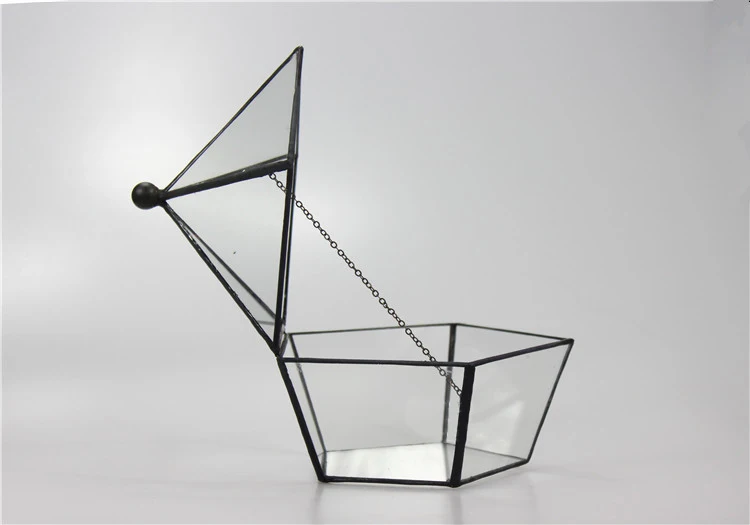 Five Face opening closed five angular geometry glass greenhouse flowers Garden Decor pots