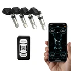 ソーラーカー tpms 、 bluetooth カー tpms 作業アンドロイド/Ios システムスマートフォン TPMS 4 内部センサー