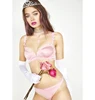 Mature lady proper satin bralettes bra set undergarment for women