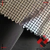 square plaid silver foil polyester taffeta fabric