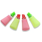 Amazon Hot Sale Heat Resistant 4PCS Silicone Kitchen Oil Honey Basting Pastry Bottle Brush for BBQ and Cooking