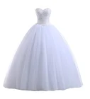 Luxury Off Shoulder beading Lace Up Ball Gown Bridal Wedding Dress