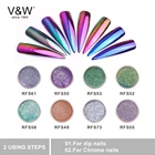 Fast dry nail art glitter chrome powder mirror nail powder colored acrylic powder for nail