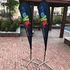 Cheap Custom Made Mini Flying Teardrop Beach Flag Banner Feather Banner
