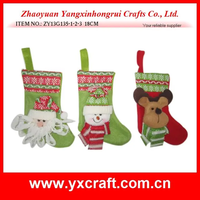 sock (zy13g135-1-2-3 18cm) santa stocking trendy christmas gift