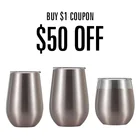 Discount Coupon for Wine Glass Stainless Steel Double Wall Vacuum Stemless Insulated Custom Wine Glass Tumbler In Stock