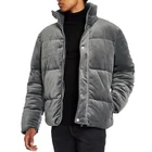 Winter Velvet Stand Neck Men Puffer Jacket