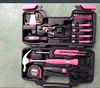 Easy Carry Case 39pcs Lady Tool Kit Pink Tool Set For Woman Tools Box
