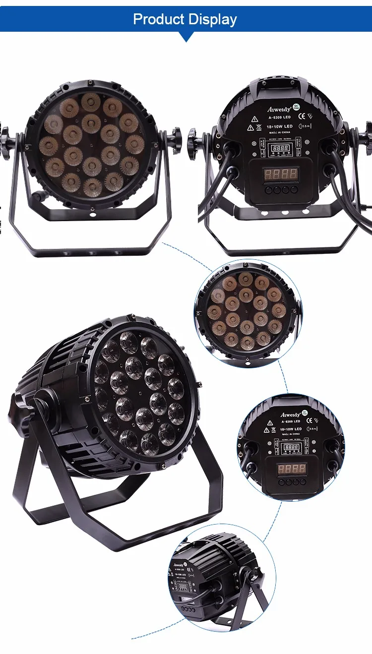 Professional stage lighting equipment waterproof 18*10w cheap price dj battery powered led par can light