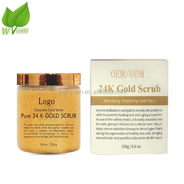 private label scrubs sea salt scrub 24k gold body scrub