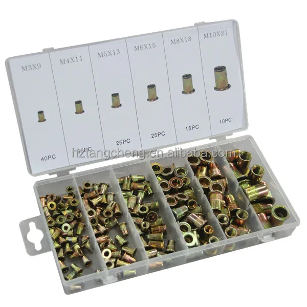 Tc 300pc Hardware Steel & Aluminum Rivet Nut Kit Buy Rivet Nut Kit,Aluminum Rivet Nut Kit