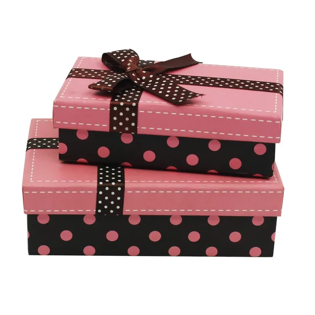 design covered cardboard packaging chocolate pink gift box