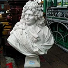 Hand Craved Nature Marble Famous head sculpture of Newton