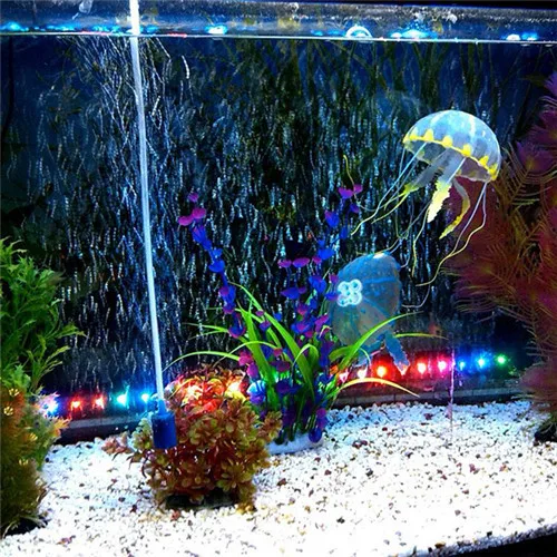 5Pcs/lot Beautiful Blue Glowing Effect Artificial Jellyfish for Aquarium Fish Tank Ornament Swim Pool Bath Decoration