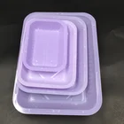 plastic rectangle tray fast food snack plate 5inch 7inch 8inch 9inch