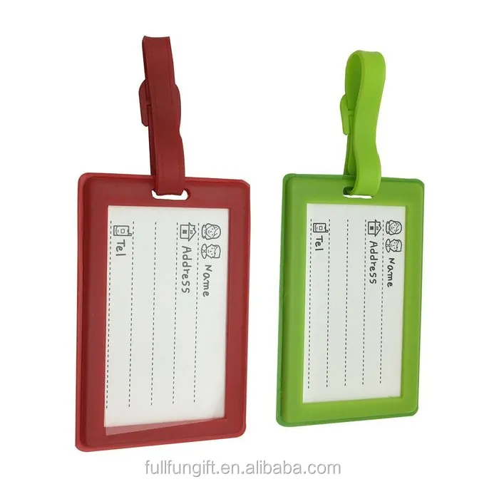 size wholesale pu silicone soft pvc luggage tags with lovely