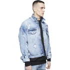 Top Quality OEM Custom Wholesale 100% Cotton Long Sleeves Denim Jacket Men's Blue Denim Jacket