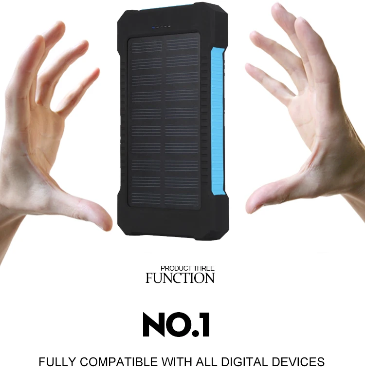 high quality slim powerbank 10000mah, waterproof solar panel power bank 10000 mah - ANKUX.COM