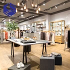 Simple&Elegant Garment clothing shops display stands dress plywood display showcase