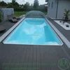 Waterproof slate wpc tile deck/swimming pool plastic wood composite floor