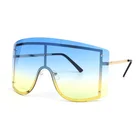 Windbreak candy Fashion Oversized Gradient Sunglasses Women 2019 Brand Designer Rimless Metal Sun Glasses Shades