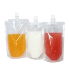 100ml-500ml plastic beverage liquid milk juice packaging bag liquid clear spout pouch,stand up pouch with spout