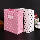 twist handle wave point kraft paper bag for clothing packaging shopping bag