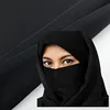 High quality muslim black abaya nida scarf robe plain chiffon fabric wholesale wool chiffon fabric