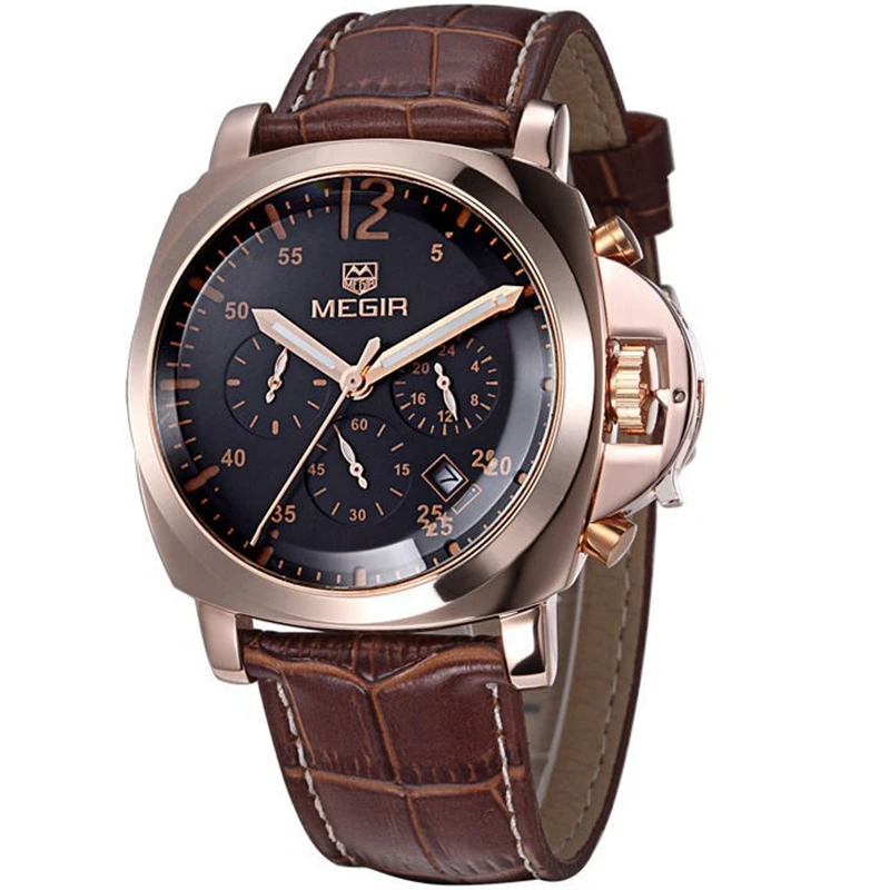 Relojes hombre 2015 Watches men luxury brand megir sport relogio masculino relojes horloge clock retro military Panerailly 3006