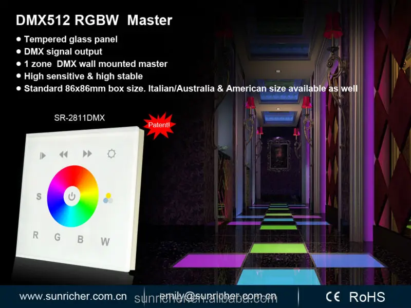 RGBW Wifi Controlled Light Switch for IOS &Android Smartphone, View